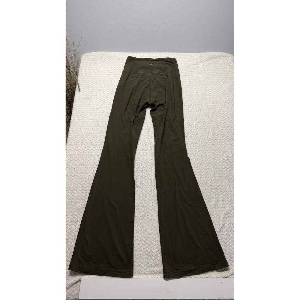 Lululemon Groove Super High-Rise Flared Pant 4 Dark Olive Nulu Yoga Leggings